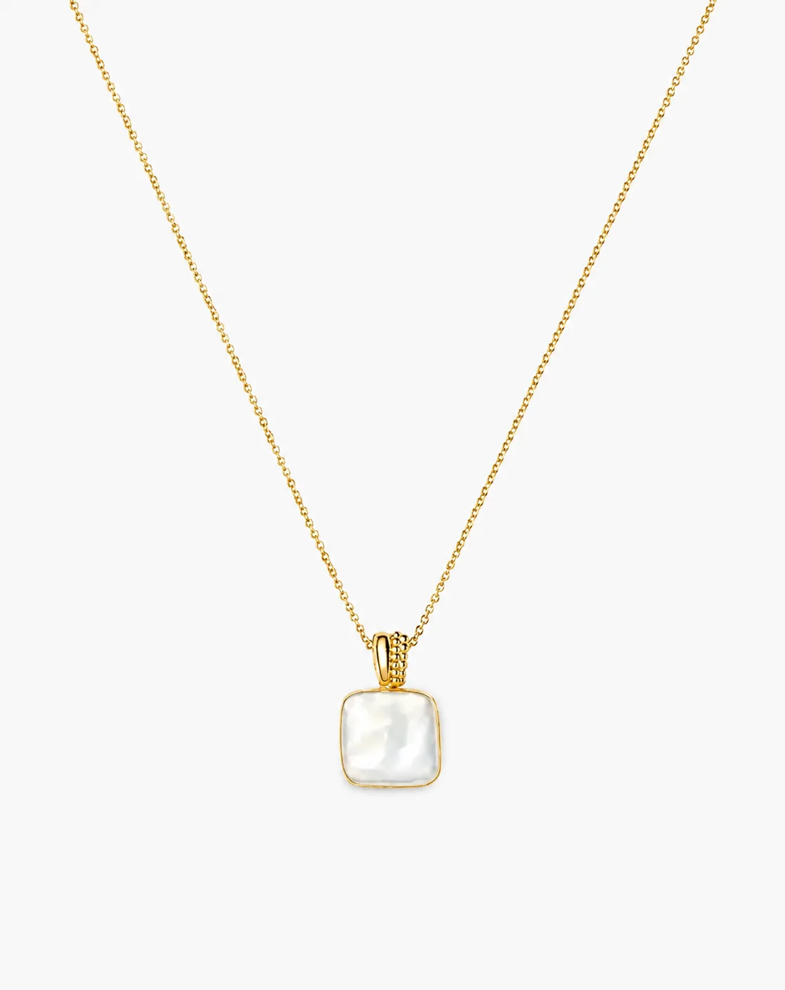 Square Pearl Baya Pendant Necklace