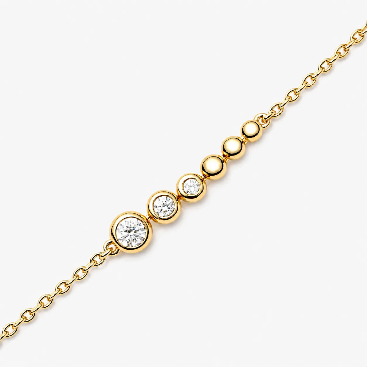 Beaded Stone Chain Bracelet